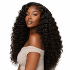 Burmese Raw Deep Wave Hair bundles by Her Hair Company, four-pack standard bundle with wavy, natural-looking deep wave texture.