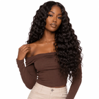 Burmese raw loose deep wave hair bundles from Her Hair Company, showing three natural, textured hair bundles.