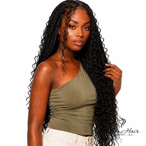 Deep Wave Bulk Hair Standard Bundle by Her Hair Company, showcasing tightly curled deep wave hair texture.
