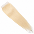Brazilian 613# 5x5 lace closure with straight hair, standard frontal style, showcasing natural-looking hair closure.