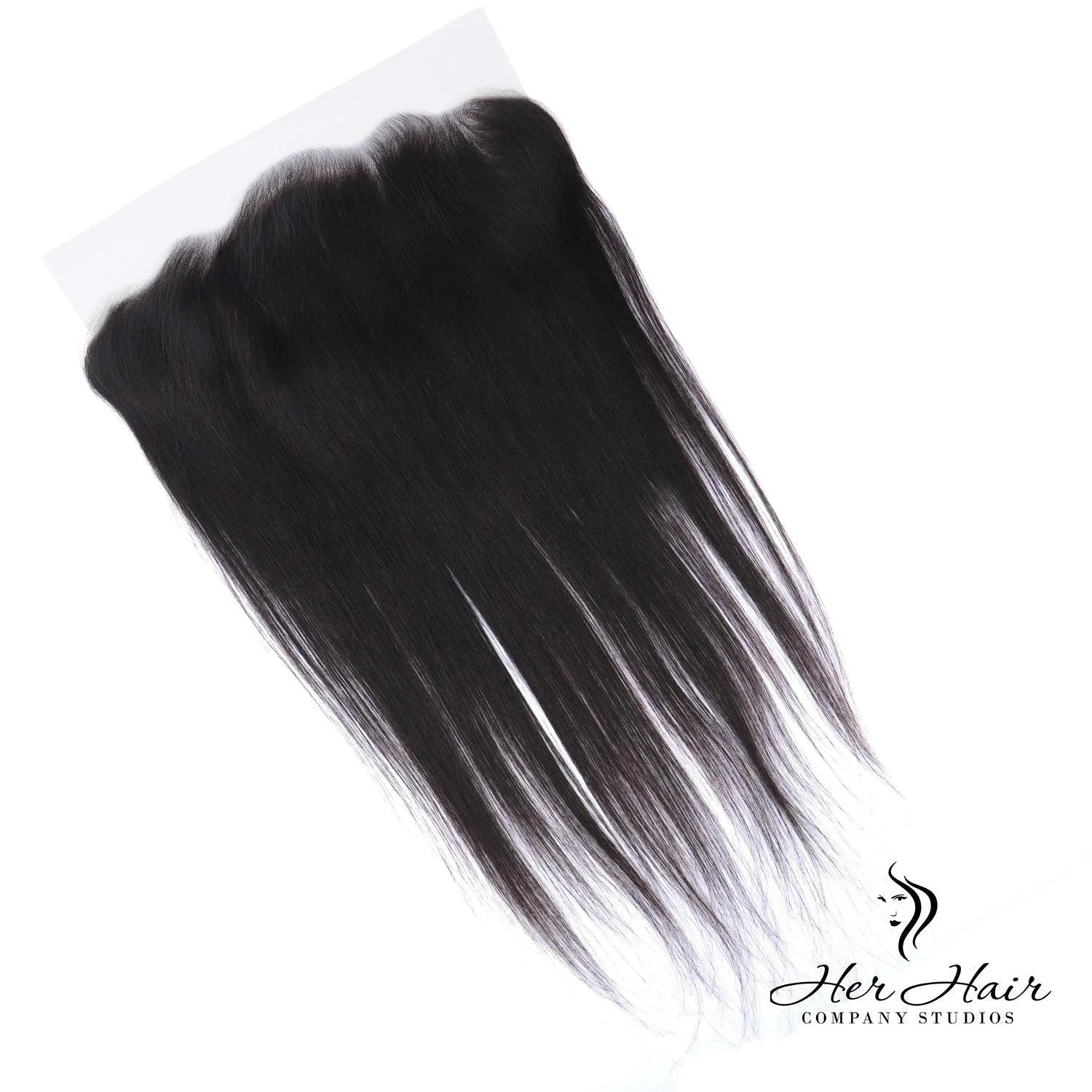 Brazilian straight 13x4 HD lace frontal from Her Hair Company, featuring natural hair and transparent lace for seamless styling.