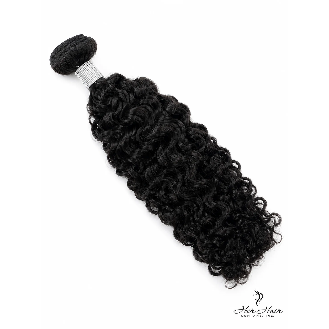 Brazilian Water Wave Hair bundle from Her Hair Company, showing soft, wavy hair texture in a standard bundle for natural styling.
