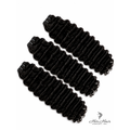 Three bundles of Burmese raw curly hair, natural textured hair extensions in a standard bundle deal, displayed in the image.