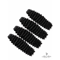 Four bundles of Burmese raw curly hair from Her Hair Company, natural textured hair extensions in a standard bundle set.
