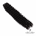 Burmese raw deep curly hair bundle from Her Hair Company, showcasing thick, natural deep curls in a standard bundle.