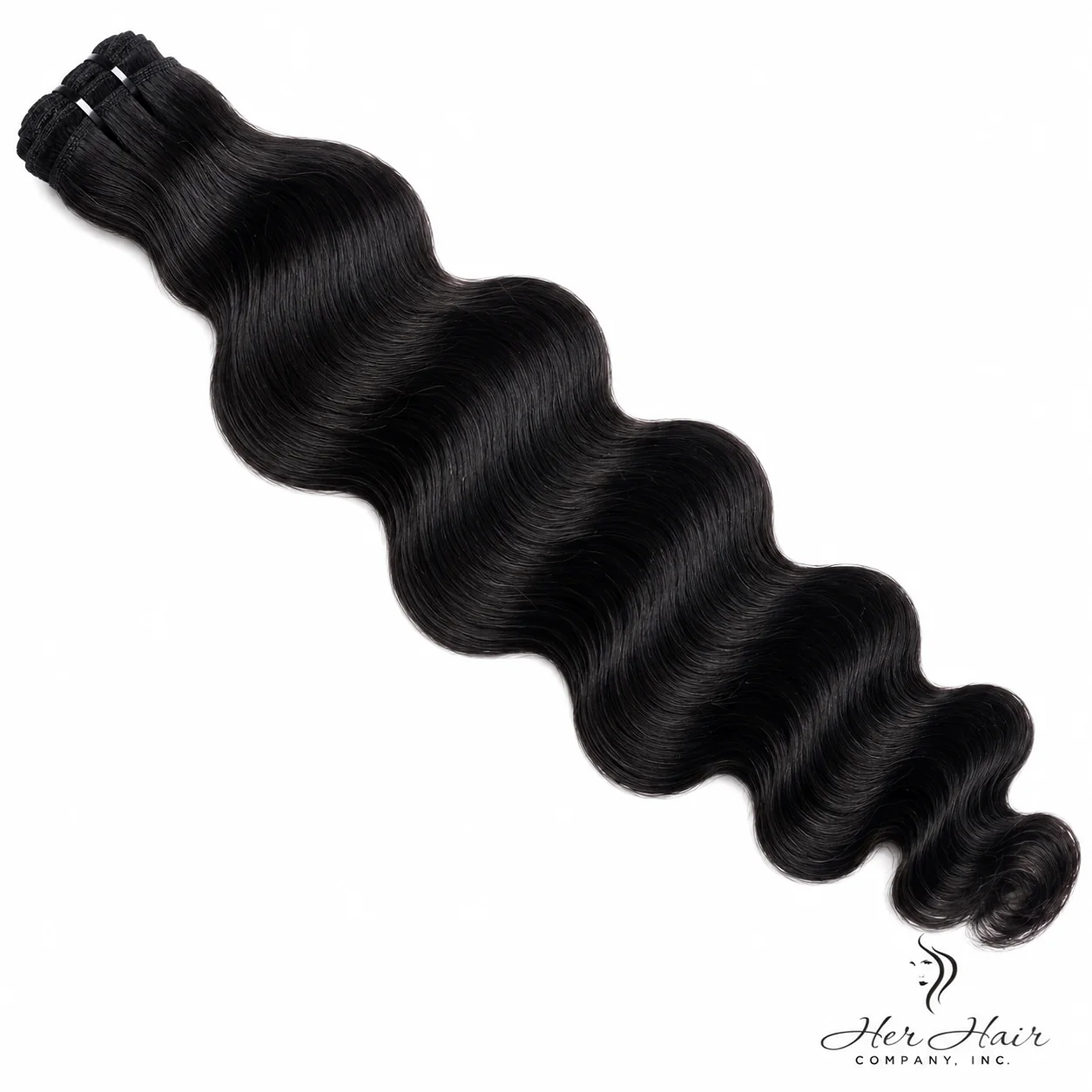 Burmese Raw Loose Deep Wave Hair bundle by Her Hair Company showing soft, natural deep wave texture in a standard hair bundle.