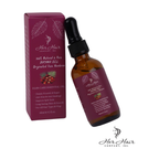 Honduran Batana Oil bottle and box from Her Hair Company, 100% natural and authentic hair treatment product.
