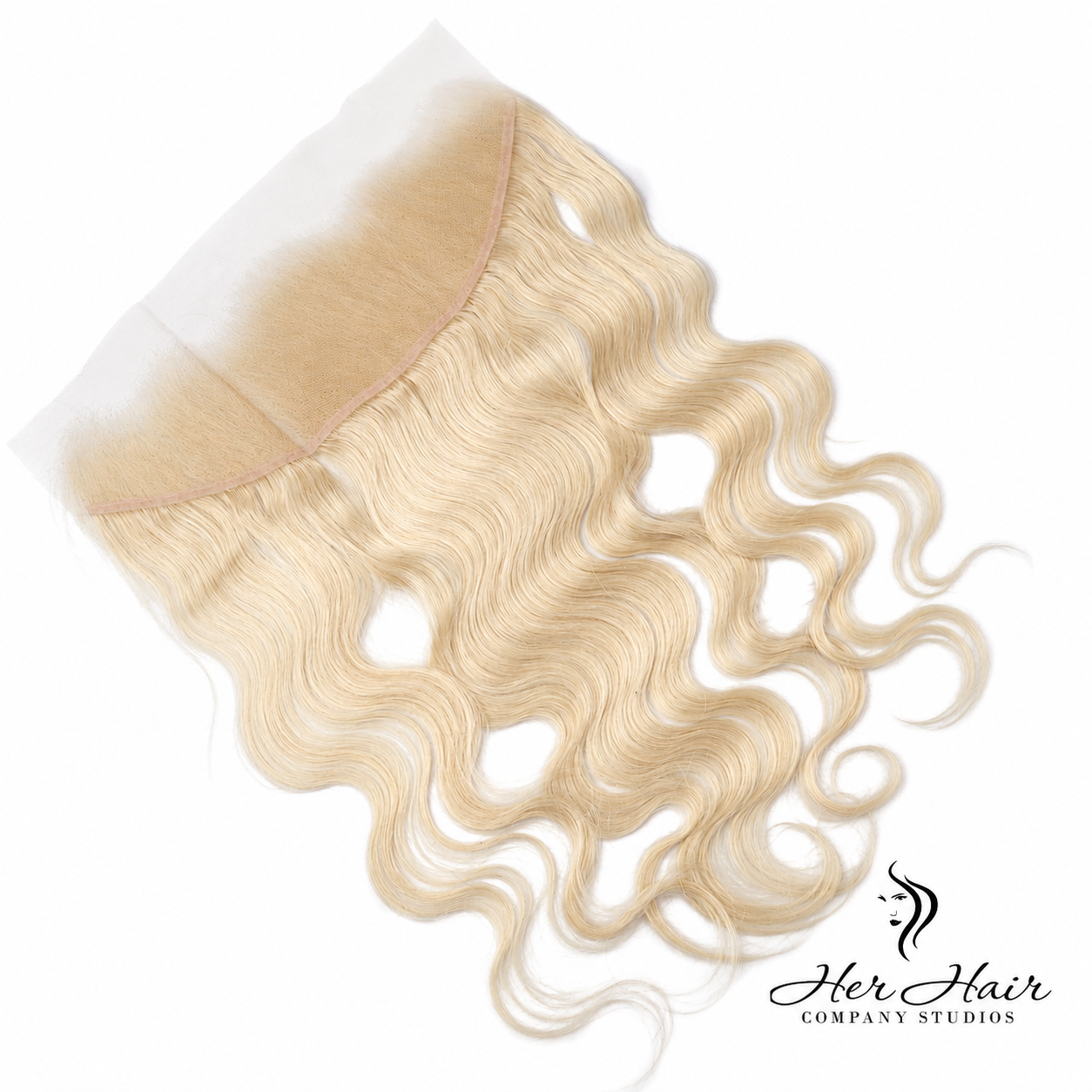 Brazilian 613# 13x4 lace frontal with body wave, standard closure for natural hairline and versatile styling.