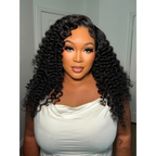 Her Hair Company Brazilian Water Wave hair bundle with front view, showcasing smooth, wavy hair texture for natural-looking style.