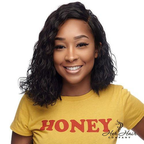 Brazilian wavy hair bundles from Her Hair Company, showing a 4-bundle standard deal styled in a natural wavy look.