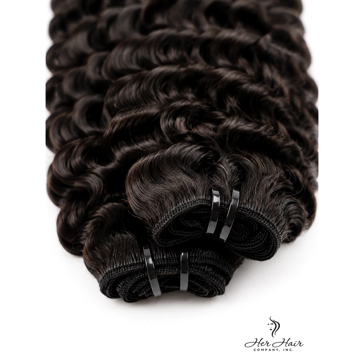 Three bundles of Burmese raw curly hair from vendor-unknown, showcasing natural, textured hair extensions in a standard bundle set.