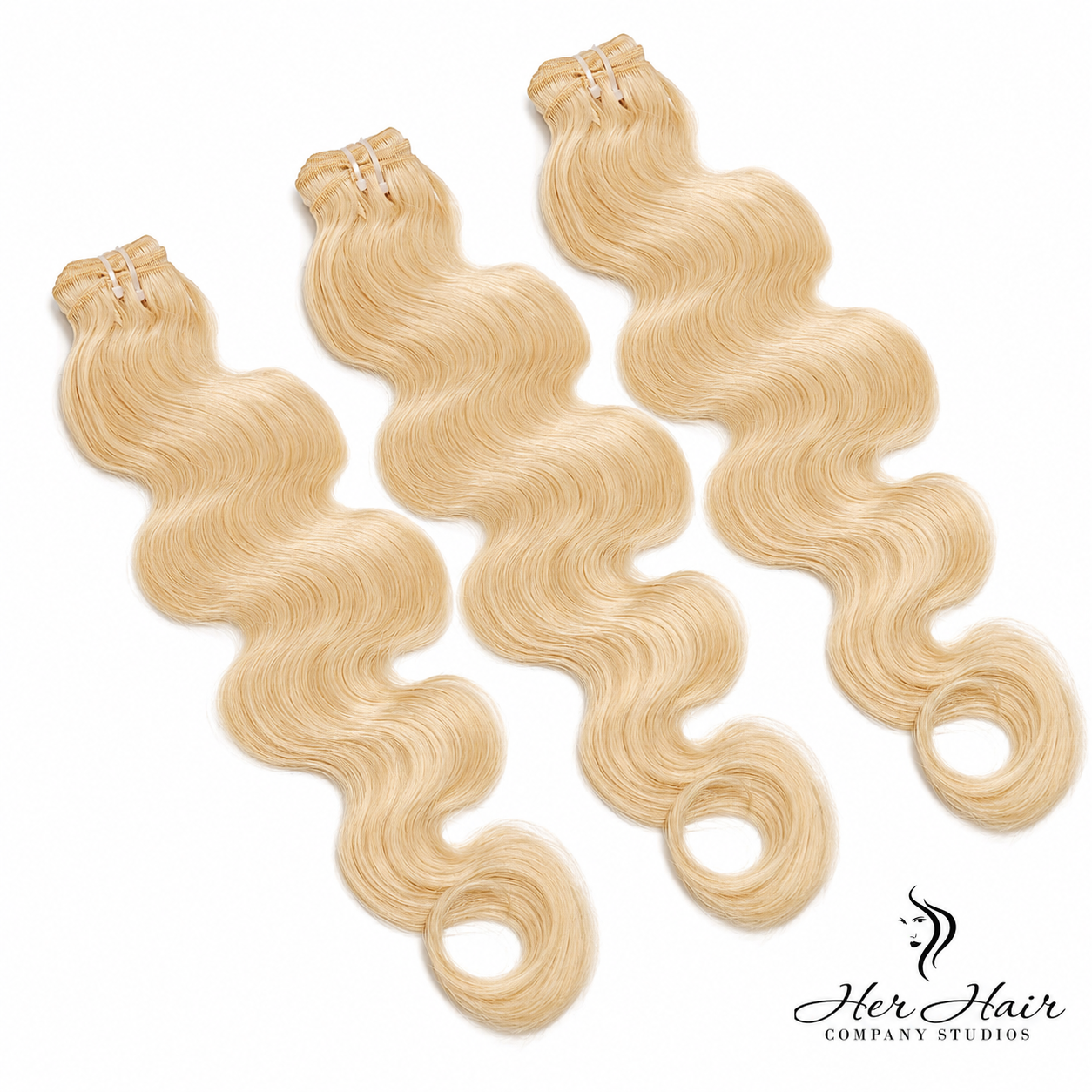 Three bundles of Eurasian 613# body wave hair from vendor-unknown for a standard hair bundle deal.