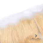 Close-up of Brazilian 613# 13x4 lace frontal showing lace mesh and hair root details for a natural look.