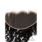 Close-up of Her Hair Company Brazilian Water Wave 13x6 HD lace frontal showing detailed lace material and wave pattern.