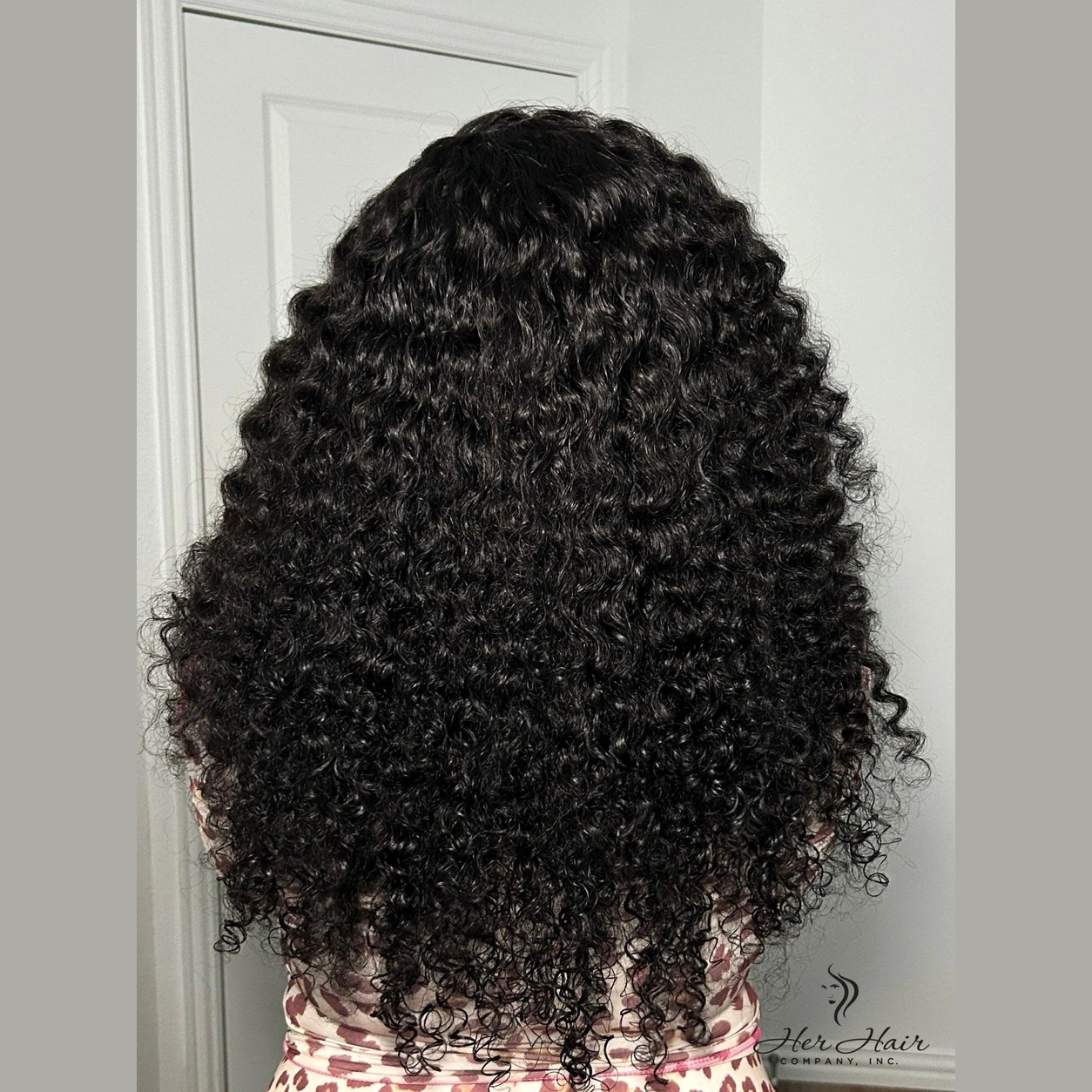 Brazilian Water Wave Hair 4 Bundle Deal by Her Hair Company, showing installed water wave hair bundles on a model.