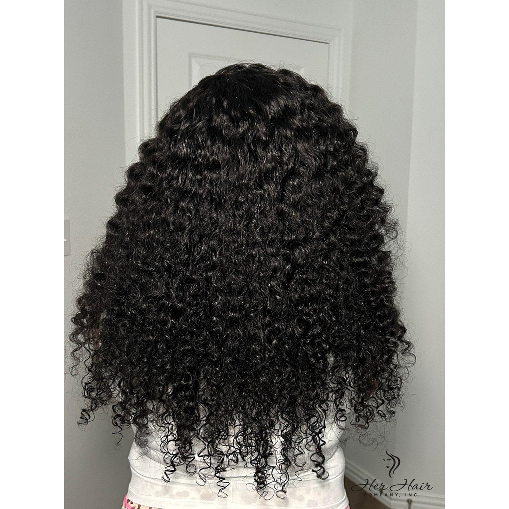 Brazilian Water Wave Hair bundle by Her Hair Company, showing soft, wavy hair with natural shine and texture in a standard bundle.