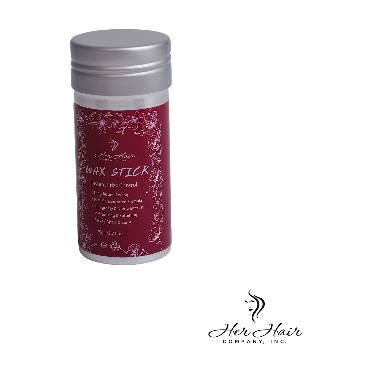 Her Hair Company wax stick for hair installation, used for frizz control and styling during hair installation processes.