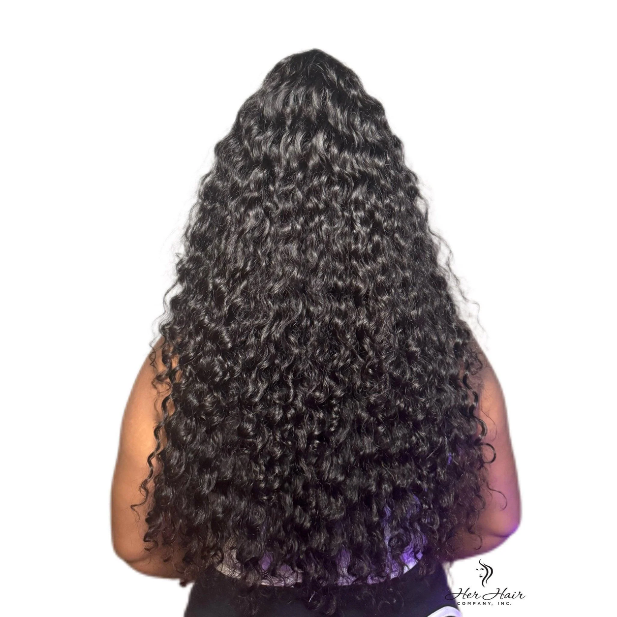 Burmese Raw Deep Wave Hair Standard Bundle from Her Hair Company, showing three bundles of textured deep wave hair.