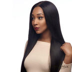 Burmese raw straight hair bundle by Her Hair Company showing smooth, natural straight texture in a standard bundle.