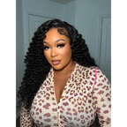 Brazilian Water Wave 5x5 HD Lace Closure from Her Hair Company, styled for natural-looking hair closure.