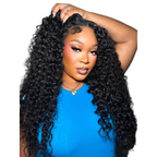 Three-quarter view of Burmese raw wavy hair bundles showing natural texture and full length for a 3-bundle deal.