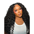 Burmese raw wavy hair bundles from Her Hair Company, showing four natural wavy hair bundles with a white top attachment.