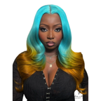Four bundles of Brazilian 613# hair with blonde color and styled waves, showcasing a standard hair bundle deal.