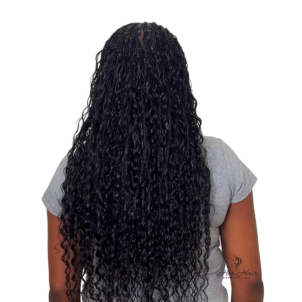 Deep Wave bulk hair bundle from Her Hair Company, showing textured, natural deep wave hair for full, voluminous install.