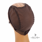 Rear view of Her Hair Company Wig Grip Cap showing adjustable strap and secure fit for comfortable wig wear.