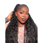 Deep Wave Bulk Hair from Her Hair Company, standard bundle with braided style and hand-touch finish showcasing rich deep wave texture.