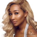 Close-up of Eurasian 613# hair in a 3-bundle deal, showing the body wave texture and natural blonde color.