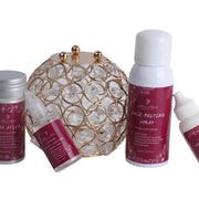 Her Hair Company hair installation kit with lace wig cap, adhesive, and tools for professional-style hair installation.