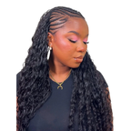 Deep Wave Bulk Hair in a standard bundle by Her Hair Company, showing long, wavy hair style from the side.