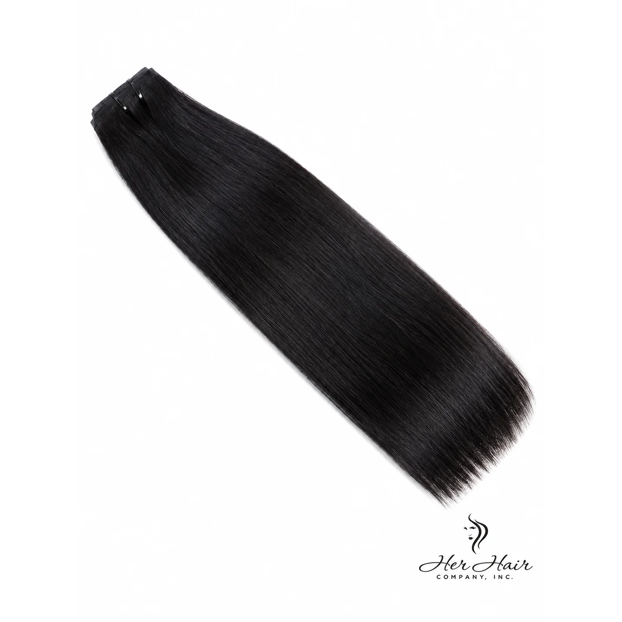 Straight Brazilian clip-in hair extension bundle from Vendor-Unknown, showing a single piece of premium natural hair.