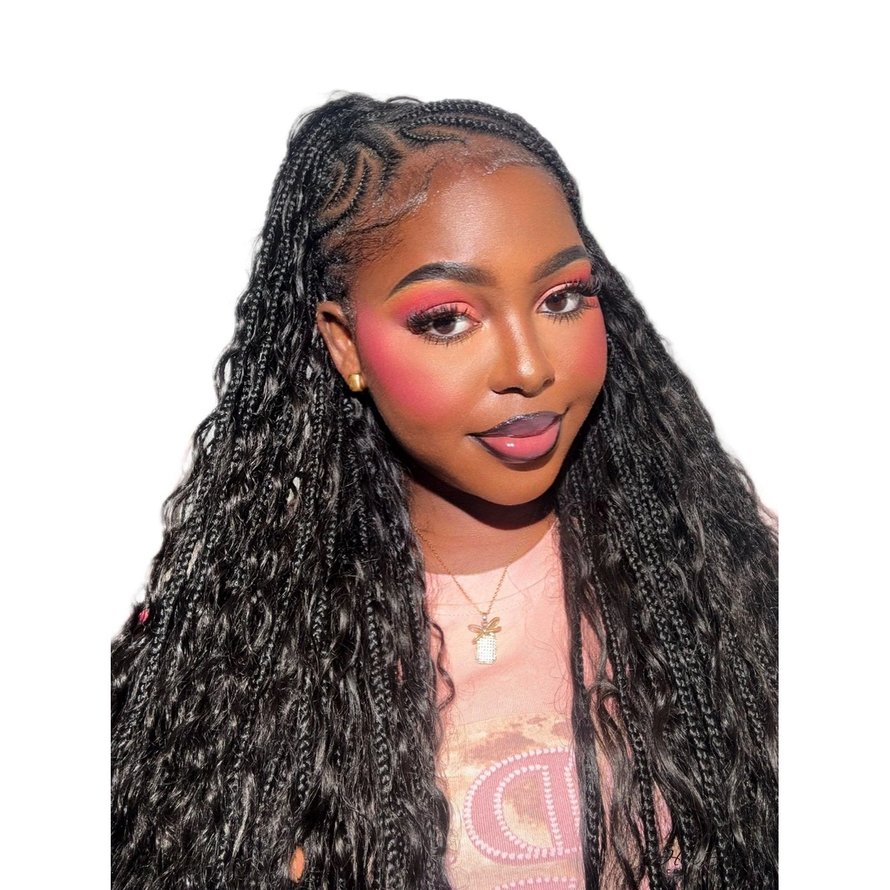 Deep Wave Bulk Hair bundle from Her Hair Company, braided style showcasing the natural deep wave texture and standard bundle size.