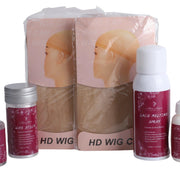 Her Hair Company hair installation kit with tools and accessories for professional hair weave and extension application.