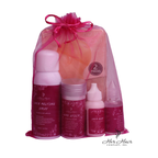 Her Hair Company hair installation kit with 18 essential tools in a gift bag for professional hair styling and installation.