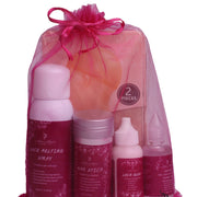 Her Hair Company hair installation kit with clips, tools, and accessories for professional weave and extension application.