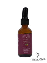 Honduran Batana Oil bottle from Her Hair Company, 100% natural and authentic, with a clear label and dark glass container.