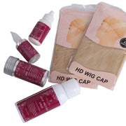Her Hair Company hair installation kit with tools and accessories for professional wig and hair extension application.