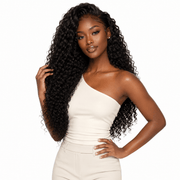 Three bundles of Burmese raw curly hair in standard bundle style, showcasing natural, voluminous curly texture.