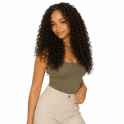 Burmese raw curly hair bundle from Her Hair Company, standard bundle with natural, textured curly hair.