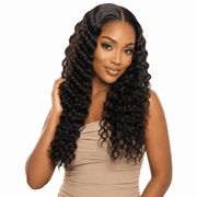 Burmese raw deep wave hair 3 bundle deal from Her Hair Company, showing thick, natural deep wave hair bundles on a plain background.