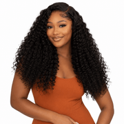 Burmese raw deep curly hair bundles from Her Hair Company, showing four natural, textured curly hair bundles in a standard bundle deal.