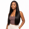 Burmese raw straight hair bundles from Her Hair Company, showing four natural, straight hair bundles in a standard bundle deal.