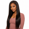 Brazilian straight 5x5 HD lace closure with natural hair texture, showing close-up of the lace and hair details.