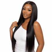 Burmese raw straight hair bundle from Her Hair Company, natural straight hair bundle with smooth, shiny texture.