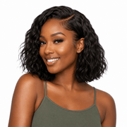 Three bundles of Brazilian Wavy Hair from Her Hair Company, displayed in a standard bundle set with wavy texture.