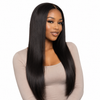 Brazilian straight hair bundle from Her Hair Company, showing a full, smooth natural-looking hair bundle on a plain background.