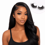 Her Hair Company false eyelashes featuring natural-looking, full lash extensions for enhanced eye beauty.